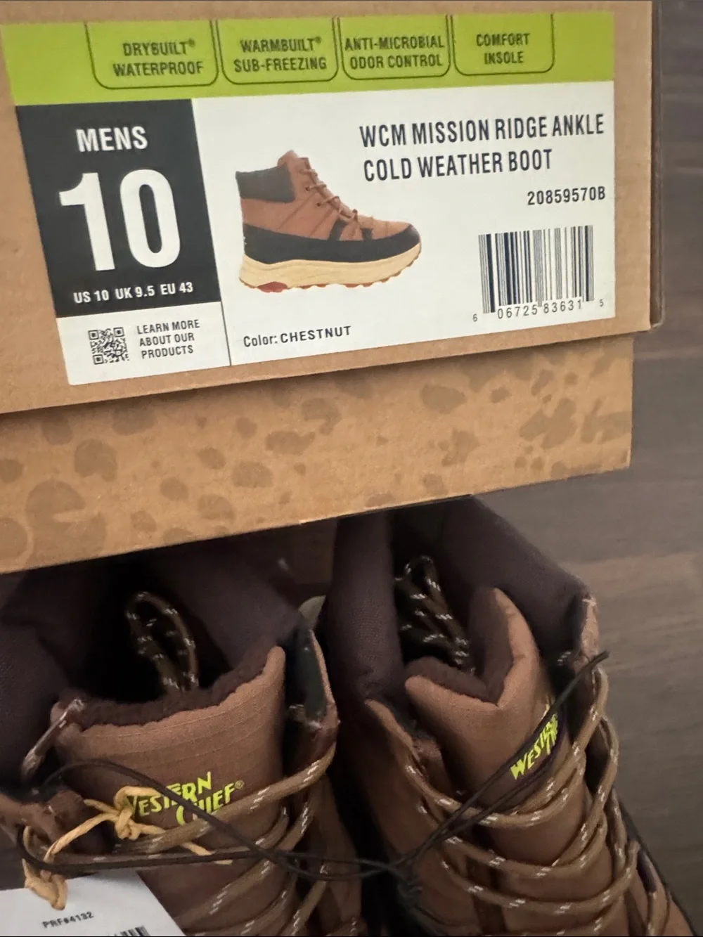 Western Chief Brown and Black Men's Waterproof Winter Boots